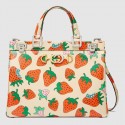 Gucci Zumi Strawberry print medium top handle bag 564714 HV08833CD62