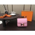 Hermes Constance Original Leatehr mini Shoulder Bag 8006 pink HV04950CC86