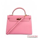 Hermes Kelly 32cm Top Handle Bag Pink Togo Leather Gold HV10257vN22