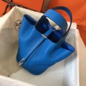 Hermes Picotin Lock PM Bags Original Leather H8688 blue HV00609Zr53