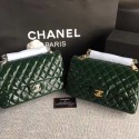 High Quality Chanel Classic Flap Bag original Patent Leather 1112 green HV01756BH97