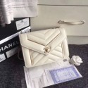 High Quality Chanel Original Leather Classic Flap Bag 77056 white HV01391BH97
