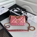 High Quality Imitation Chanel 19 Iridescent Calfskin Chain Wallet AP0957 pink HV00130wn47