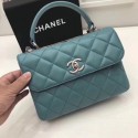 High Quality Imitation Chanel Flap Tote Bag Original Lambskin Leather 2371 blue HV03780wn47