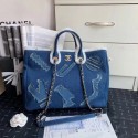 High Quality Imitation Chanel Tote Bag Blue 63596 Gold HV01955wn47