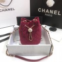 High Quality Imitation Chanel velvet Drawstring bag AS1894 Burgundy HV05820Vu82