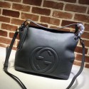 High Quality Imitation Gucci Soho Medium Tote Bag Calfskin Leather 408825 grey HV09470Vu82