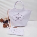 High Quality Prada fabric handbag 1BG163 white HV02441BH97