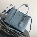 High Quality Prada Saffiano original Leather Tote Bag BN2838 sky blue HV08040pR54