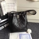 Hot Chanel drawstring bag & silver-Tone Metal AS0454 black HV04168io40