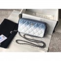 Hot Chanel Original Sheepskin Leather Shoulder Bag 7556 Blue HV07354cT87
