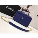 Hot Newest Chanel Flap Tote Bag 6598 blue HV07670Nm85