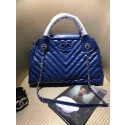 Hot Replica Chanel Bowling Bag Aged Calfskin & Silver-Tone Metal A57837 Blue HV09138wR89