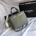 Hot Replica Chanel Small Shopping Bag Grained Calfskin & Gold-Tone Metal A57563 grey HV05853wR89