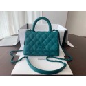 Imitation 1:1 Chanel coco mini flap bag with top handle AS2215 green HV01547LT32