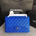 Imitation 1:1 Chanel Jumbo Classic Cannage Pattern Flap Bag Original Leather A58600 Blue HV09212LT32