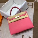 Imitation AAA Hermes Kelly 28cm Shoulder Bags Epsom Leather KL28 pink HV02162kf15