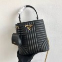 Imitation AAA Prada Double Saffiano Original Calfskin Leather Bag 1BA212 Black HV07477RP55
