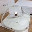 Imitation Celine Classic Box mini Flap Bag Smooth Leather 11041 white HV00201Oz49