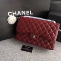Imitation Chanel Flap Original Lambskin Leather Shoulder Bag CF1113 wine silver chain HV02382Xr29