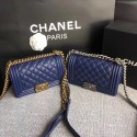 Imitation Chanel Flap Shoulder Bag Original Sheepskin Leather LE BOY 67085 blue HV04680sJ18