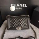 Imitation Chanel LE BOY Shoulder Bag Sheepskin Leather A67086 black Silver chain HV11014EY79