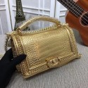 Imitation Chanel Leboy leather Shoulder Bag 5274A gold HV00680VO34