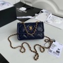 Imitation Chanel mini flap bag Sheepskin & Gold-Tone Metal AP1738 royal blue HV03629Za30