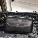 Imitation Chanel mini Shoulder Bag Leather B93825 black HV01395sJ18
