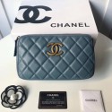 Imitation Chanel Mini Shoulder Bag Original sheepskin leather 66270 Light blue HV00933ye39