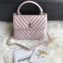 Imitation Chanel Small Flap Bag with Top Handle A92236 Pink HV02547uq94