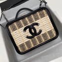 Imitation Chanel Vanity Case Original Weave A93343 black HV07866Oz49