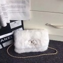 Imitation Fashion Chanel Rabbit hair Shoulder Bag 3369 white HV04278kd19