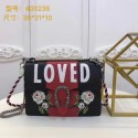 Imitation Gucci Dionysus Suede Shoulder Bag A400235 Black with red HV04834KV93