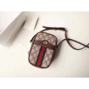 Imitation Gucci GG canvas mini shoulder bag 546595 brown HV02505VO34