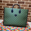Imitation Gucci GG shopping bag 659980 green HV00322Ug88