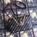 Imitation Gucci Medium double shoulder bag 524822 black&red HV08513Fo38