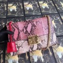 Imitation Gucci Padlock medium python shoulder bag 409486 pink HV00134KV93