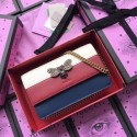 Imitation Gucci Queen Margaret Shoulder Bag 476079 blue with white with red HV01287Xr29