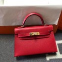 Imitation Hermes Kelly 20cm Tote Bag Original Epsom Leather KL20 red HV01676Dl40