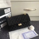 Imitation High Quality Chanel 2.55 Series Classic Flap Bag Original Nubuck Leather CFA1112 black HV07062Bo39