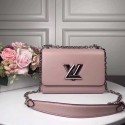 Imitation Louis Vuitton TWIST Original leather Shoulder Bag M50280 pink HV05421SU58