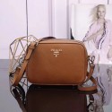 Imitation Prada Calf leather Shoulder Bag 1BH082 Camel HV10520sJ18