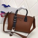 Imitation Prada Concept Leather handbag 1BA175 Brown HV02352AI36