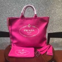 Imitation Prada fabric handbag 1BG161 rose HV06741Dl40