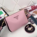 Imitation Prada leather shoulder bag 66136 pink HV04104KV93