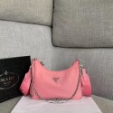 Imitation Prada Re-Edition 2005 nylon shoulder bag 1BH204 pink HV08192AI36