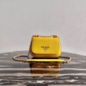 Imitation Prada Saffiano leather shoulder bag 2BD275 yellow HV07600sJ18