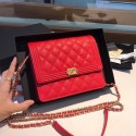 Imitation Top Boy chanel clutch with chain A84433 red HV04381tr16