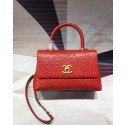 Imitation Top Chanel flap bag with top handle B93737 red HV06206tr16
